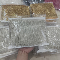 Kain Rumbai Manik-Manik Kaca Merah Mawar Premium Dengan Rumbai Manik-Manik Untuk Tirai Dekorasi Tekstil Rumah
