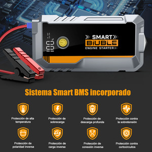 ชุดจั๊มพ์สตาร์ทรถยนต์แบบพกพาจากโรงงาน OEM พร้อมไฟ LED หน้าจอดิจิตอล USB-A/USB-C กระแสไฟสูงสุด 3200A - Product Image 3