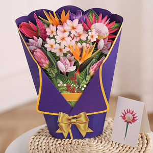 Nouvelles cartes de vœux 3d créatives personnalisées en papier, cartes de vœux à fleurs à main pour la saint-valentin et les mariages - Product Image 3