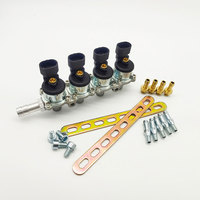 Riel de Inyectores de Gas GNC/GLP de 2 Ohmios, Repuestos para Sistema de Combustible Automotriz con Boquilla para 3, 4, 6 y 8 Cilindros, Tipo IG 7 Dakota LP