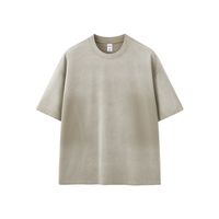 Camisetas para Hombre AMCLEVER 2026, 280gsm, Algodón Grueso, Lavado Ácido Vintage, Color Degradado, Estilo Urbano, Logotipo Personalizado OEM