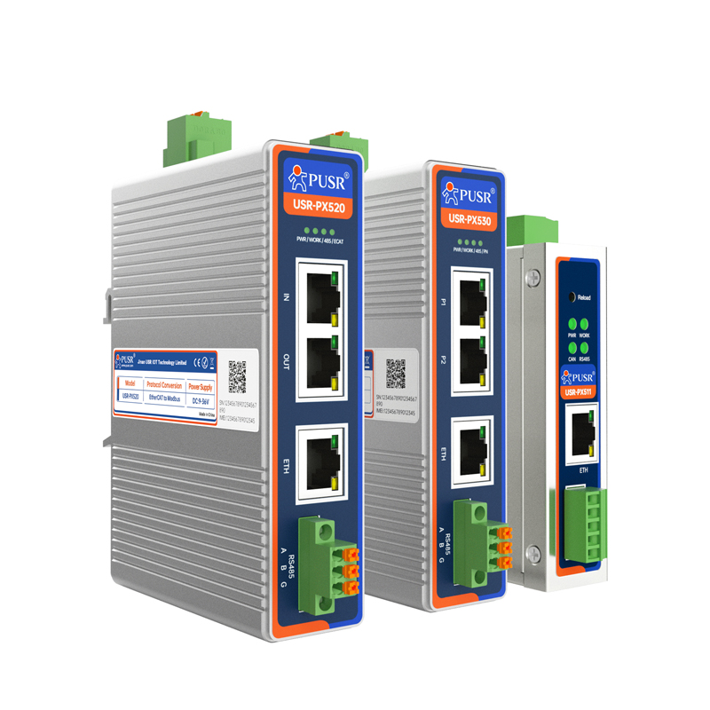 Industrial Fieldbus Protocol Converters EtherCAT/profinet/CANopen Modbus RTU/TCP No Coding Required Data Transfer USR-PX 9-36V