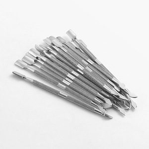 Pousse-cuticules double embout en acier inoxydable finition miroir, outil de manucure, coupe-ongles, pousse-cuticules - Product Image 3