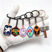 Porte-clés en métal noir personnalisés par sublimation, souvenirs flexibles sur mesure, vente en gros en Chine