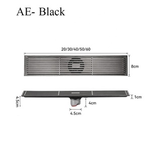 OEM Modern Black Gray Slivery Bathroom Shower Accessories Brass 4 Inch Anti Odor SUS 304 316 Stainless Steel Floor Drain - Product Image 4