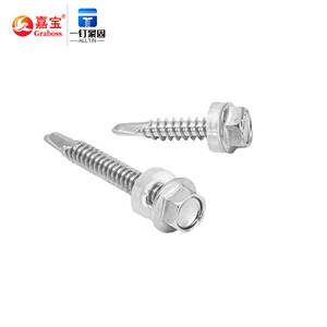 410 304 in acciaio <span class=keywords><strong>inox</strong></span> esterno esagonale coda di perforazione autofilettante autoperforante coda di rondine colore ferro viti per piastrelle in acciaio - Product Image 5