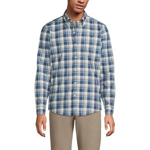 Chemise en twill pour homme FOXA, coupe traditionnelle, sans repassage, motif à carreaux, 100% coton, anti-rides - Product Image 1