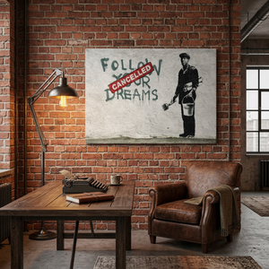 Quadro su Tela con Graffiti 'Segui i Tuoi Sogni' di Banksy, Stampa Artistica da Parete, Decorazione per la Casa, Design Astratto, Proiezione Moderna, Vaso da Parete - Product Image 2