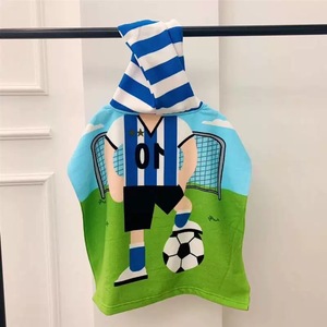 <span class=keywords><strong>Poncho</strong></span> de plage et de bain à séchage rapide pour enfants, à capuche, motif tropical, serviette portable toutes saisons - Product Image 1