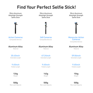 Nuevo palo Selfie TELESIN para cámara DJI <span class=keywords><strong>GOPRO</strong></span> INSTA360 de 150cm con soporte Base de tres garras palo Selfie de aluminio de alta resistencia - Product Image 5