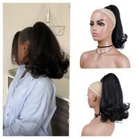 Queue de cheval Yaki avec pointes bouclées, queue de cheval courte afro crépue, cheveux synthétiques