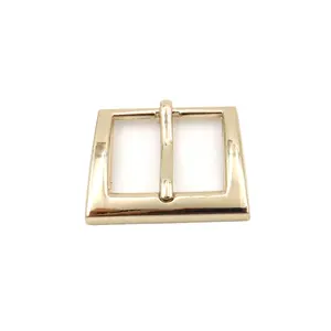 Popular Handbag Hardware 25mm Gold Plated Strap Buckle Square Pin Buckle For Bag