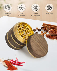 <span class=keywords><strong>Moulin</strong></span> à épices manuel de 2,5 pouces, en bois de noyer et en aluminium, pour les herbes de cuisine et le <span class=keywords><strong>poivre</strong></span> - Product Image 3