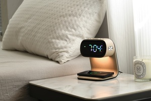 Cargador Inalámbrico Rápido de 15W para Teléfono Móvil con Lámpara de Madera RGB, Luz Nocturna y Reloj, Modelo de Escritorio <span class=keywords><strong>A40PRO</strong></span> - Product Image 6