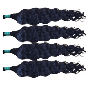 Raw Virgin Remy Indonesian Human Hair Bundles Luxury Anti-shedding Durability No-connection <b>Micro</b>-Link Hair Weaving <b>Extensions</b> - Product Image 1
