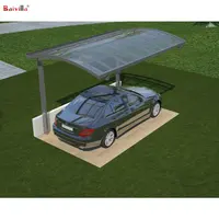 Moderne Carport Gebogen Aluminium Frame Cantilever Legering Garages, Luifels & Carports Car Cover Tent Parkeer Pu Gecoat