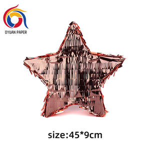 Décorations de fête d'anniversaire pour enfants personnalisées en gros, étoile en feuille d'or, piñata, jouets et décorations pour baby shower, piñata étoile - Product Image 4