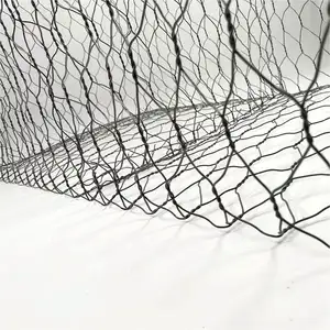 Galvanized gabion net for flood prevention and shore fixation, gabion net cage retaining wall