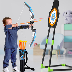 Jeu de simulation de tir à l'<span class=keywords><strong>arc</strong></span> à lumières LED Jouets d'extérieur pour enfants avec flèches à <span class=keywords><strong>ventouse</strong></span> Carquois Cibles debout - Product Image 6