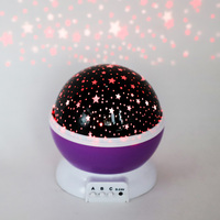 Projecteur LED produisant l'image d'un ciel étoilé, avec 4 ampoules LED et 8 couleurs changeantes, ambiance romantique, idéal pour la chambre d'un bébé ou pour une Rotation de 360 °