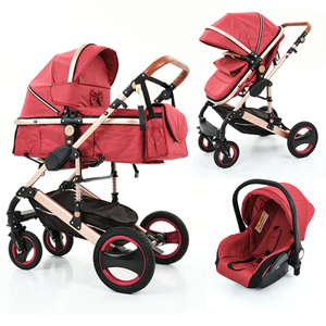 Système de voyage Offre Spéciale Poussette pour bébé 3 en 1 Luxe Carrito Bebe Carriage High Landscape Poussette pour bébé - Product Image 1