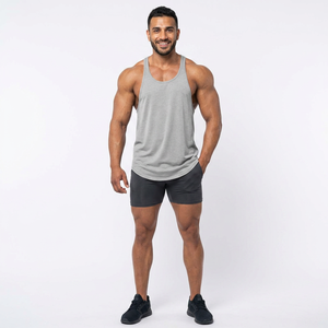Camiseta Deportiva sin Mangas para Hombre, 100% Algodón, con Logotipo Personalizado, Económica y de Venta Caliente - Product Image 1