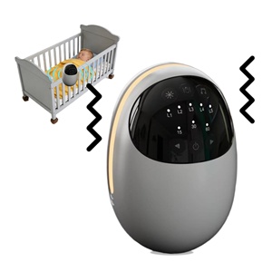 Dondolo per Neonati Ricaricabile con Bluetooth, Rumore Bianco, Luce LED, Motore a 5 Velocità, Batteria da 1800mAh, 6 Ore di Autonomia, Dispositivo Calmante per Neonati a <span class=keywords><strong>Mani</strong></span> Libere, OEM - Product Image 1