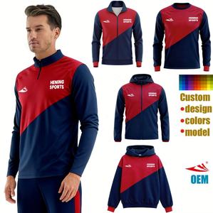 Sudadera Deportiva con Media Cremallera para Hombre, Manga Larga, Traje Deportivo para Correr, Camisa de Trabajo para Hombre y Mujer, Chaqueta Deportiva, Traje de Calentamiento para Entrenamiento Deportivo - Product Image 1