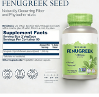 Compléments alimentaires VitaHall OEM au fenugrec 500 mg, capsules de fenugrec, extrait de graines de fenugrec et d'ashwagandha