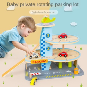 Jouets éducatifs en <span class=keywords><strong>bois</strong></span> pour enfants, <span class=keywords><strong>garage</strong></span> de stationnement, jouets à sous alimentés par batterie, cadeau parfait pour les garçons - Product Image 5