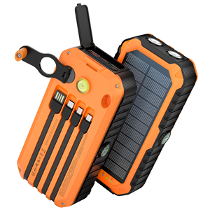 HYTO 20000mAh พาวเวอร์แบงค์แบบมือหมุนพลังงานแสงอาทิตย์ PD20W ชาร์จเร็ว ไฟแคมป์ปิ้ง เครื่องชาร์จพกพา แบตเตอรี่สำรองสำหรับโทรศัพท์มือถือ ใช้งานกลางแจ้ง - Product Image 1