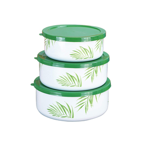 Juego <span class=keywords><strong>de</strong></span> almacenamiento <span class=keywords><strong>de</strong></span> alimentos sellados, cuenco <span class=keywords><strong>de</strong></span> mezcla <span class=keywords><strong>de</strong></span> vajilla <span class=keywords><strong>de</strong></span> esmalte <span class=keywords><strong>de</strong></span> grano <span class=keywords><strong>de</strong></span> gran tamaño, gran oferta, precio bajo, 5 uds. - Product Image 2