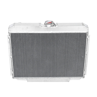 Radiateur de réservoir d'eau entièrement en aluminium avec cache-ventilateur pour Ford Mustang / Mercury Cougar V8 1967-1970 Systèmes de refroidissement de moteur personnalisés