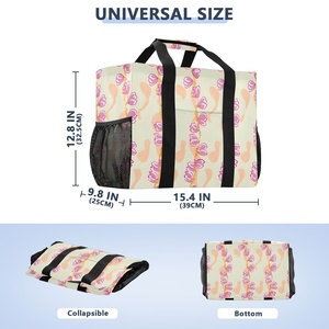 Nouveauté : Sac de plage pliable grande taille en Tyvek avec fermeture éclair, motif hawaïen, idéal pour le shopping et le rangement - Product Image 3