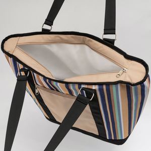 Custom Strips Printing Lunch Picnic Tote Cooler Bag Insulated Thermal Cooler Bag with Aluminium Foil Lining - Product Image 3