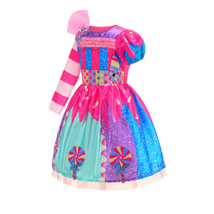 BAIGE venta al por mayor Popular Halloween niños caramelo princesa vestido lindo malla salón rendimiento desgaste princesa disfraces - Product Image 3