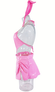 Disfraces de Fantasía Adorable Traje de <span class=keywords><strong>Conejita</strong></span> Conjunto de 3 Piezas con Sujetador, Falda y Diadema Seductor Conjunto de Lencería para <span class=keywords><strong>Mujer</strong></span> <span class=keywords><strong>Disfraz</strong></span> de Halloween - Product Image 4