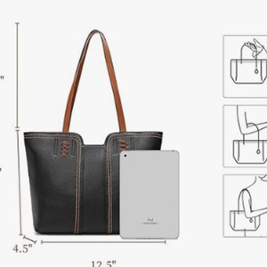 Large Capacity Handmade Crazy Horse Leather Elegant Vintage Fashionable Portable Two Handles Open Closure Unisex Casual Tote - Product Image 5
