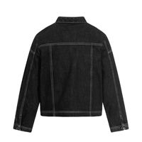 Veste Homme Motif Cœur Style Américain Rétro Automne Hiver Streetwear Haut de Gamme Délavée avec Boucle Originale