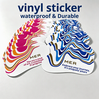 Autocollant en vinyle découpé sur mesure, étiquette de logo autocollante imperméable, forme personnalisée pour la décoration et la promotion de la marque