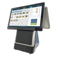Système de point de vente tout-en-un à double écran avec imprimante 80 mm, système d'exploitation Android/Windows, écran tactile 10 points, garantie 1 an