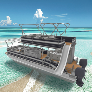 30ft nhôm hai tầng phao thuyền 20 người công suất với Slide & BBQ cho bên thuê & chèo - Product Image 1