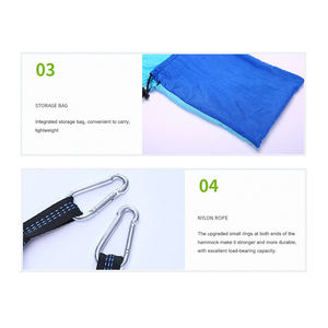 أرجوحة تخييم متأرجحة مزدوجة & واحدة أرجوحة محمولة مع 2 أو مرفقة رائعة للتخييم في الهواء الطلق - Product Image 4