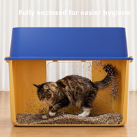 Bac à litière extra-large entièrement fermé, tapis anti-éclaboussures, toilette pour chat à parois hautes et anti-odeurs