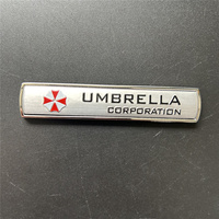1 pièce Autocollant de style automobile en alliage d'aluminium 3D Umbrella Corporation, décorations d'emblèmes 3D, badge, accessoires automobiles