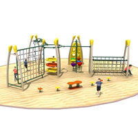 Équipement de terrain de jeu extérieur en acier galvanisé LLDPE en gros avec toboggan et balançoires, structure de jeu imperméable pour enfants