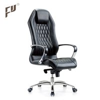 Chaise de bureau ergonomique pivotante en cuir PU de qualité supérieure à prix abordable avec cadre en aluminium et garantie de 3 ans