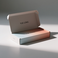 Benutzer definierte Wellpappe recycelbare Logo rosa Geschenk verpackung Schuhe Kleidung Box Papier Post Mailer Versand boxen für kleine Unternehmen