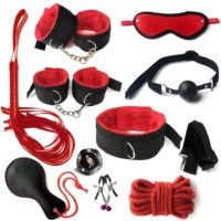Kit de bondage en peluche douce 10 pièces, ensemble de jeux de contrainte pour couples, jouets sensoriels pour adultes pour jeux en chambre