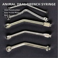 Cannules buccales vétérinaires courbées en acier inoxydable, réutilisables, instruments chirurgicaux manuels pour animaux, classe II, modèle porcin WJ321 Oral